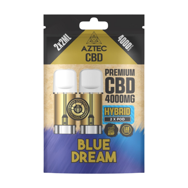 Aztec CBD Premium CBD Pods 4000mg 2x2ml — Blue Dream