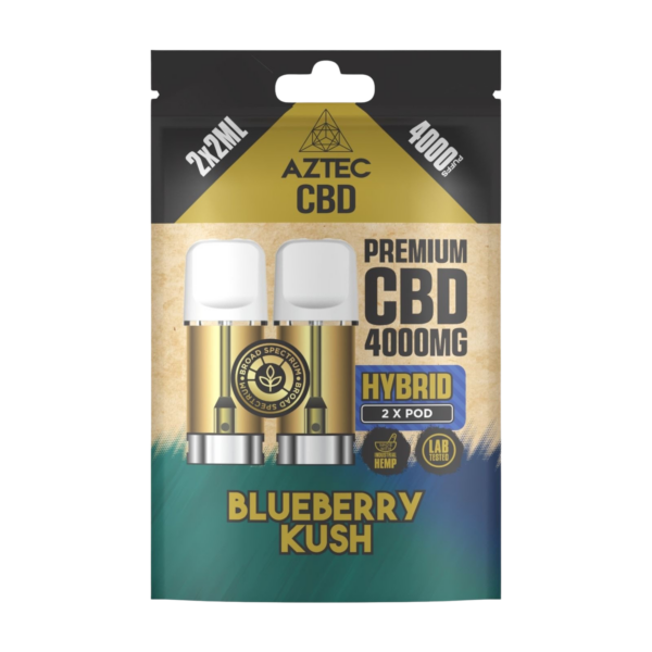 Aztec CBD Premium CBD Pods 4000mg 2x2ml — Blueberry Kush
