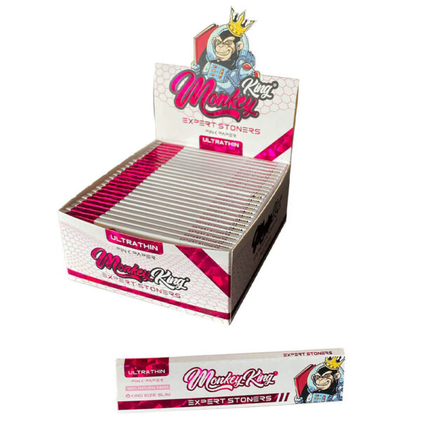 Monkey King Expert Stoners Rolling Papers: Hemp - King Size Ultra Thin — 50pcs Full Box