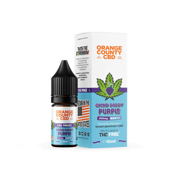 Orange County CBD Cali Range E-liquid 300mg 10ml — Granddaddy Purple