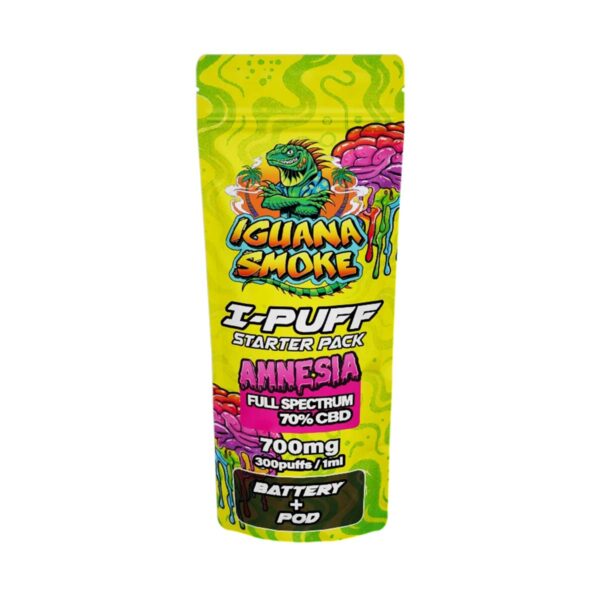 Iguana Smoke I-Puff Starter Pack CBD Vape Kit - 700mg — Amnesia