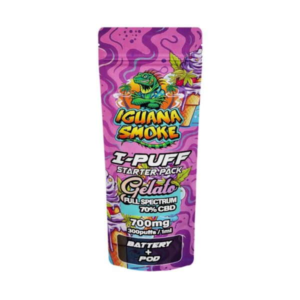 Iguana Smoke I-Puff Starter Pack CBD Vape Kit - 700mg — Gelato