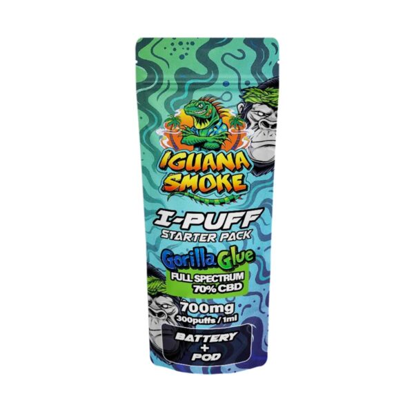 Iguana Smoke I-Puff Starter Pack CBD Vape Kit - 700mg — Gorilla Glue