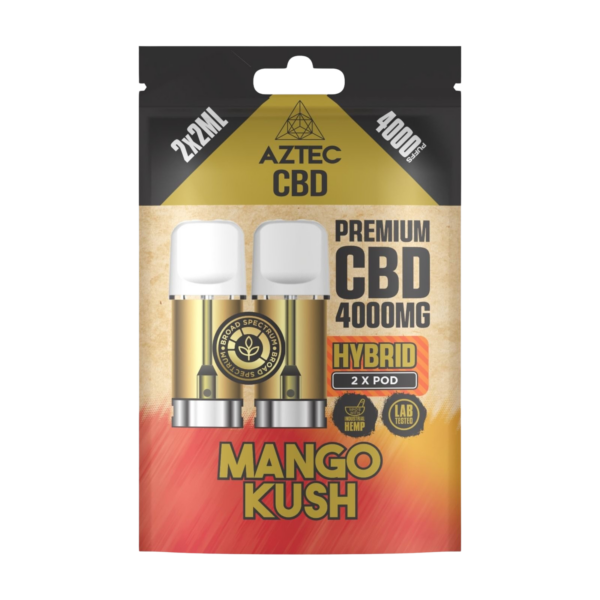 Aztec CBD Premium CBD Pods 4000mg 2x2ml — Mango Kush