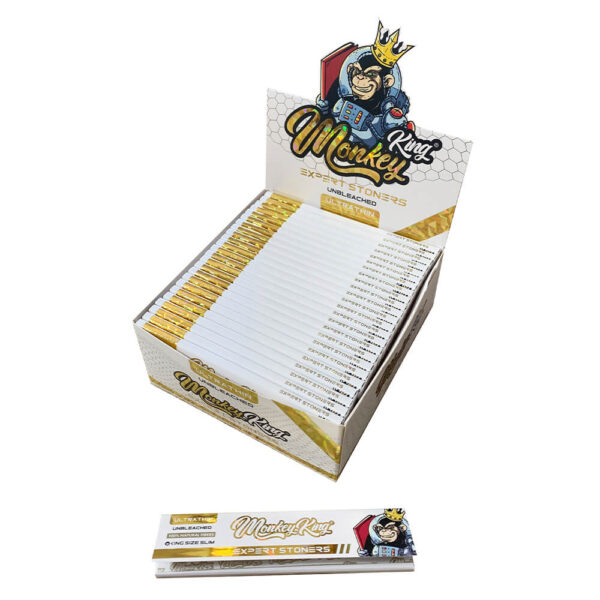Monkey King Expert Stoners Rolling Papers: Hemp - King Size Ultra Thin — 50pcs Full Box