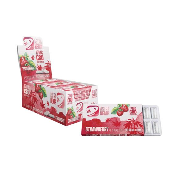 Astra Hemp CBD Chewing Gum Blister Packs: Strawberry - 17mg