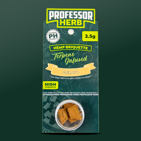 Professor Herb Hemp Briquette Hash (3.5g) — Gelato Hemp
