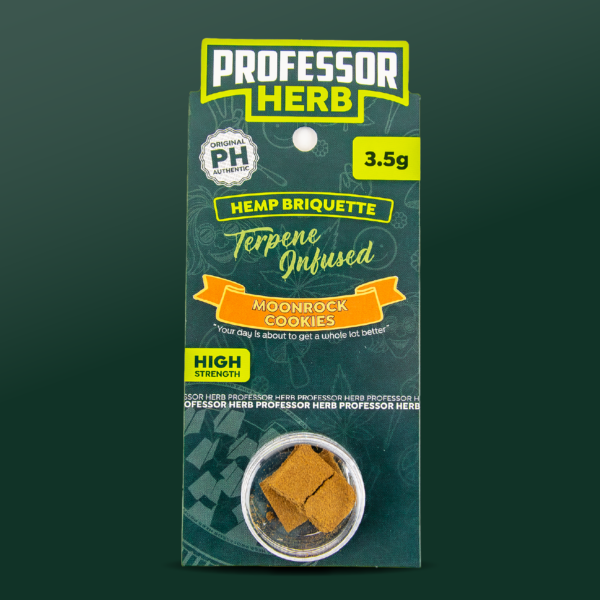 Professor Herb Hemp Briquette Hash (3.5g) — Moonrock Cookies