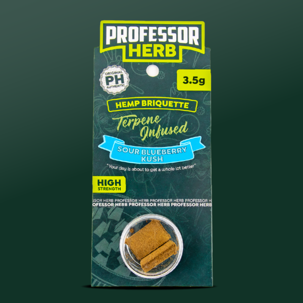Professor Herb Hemp Briquette Hash (3.5g) — Sour Blueberry Kush