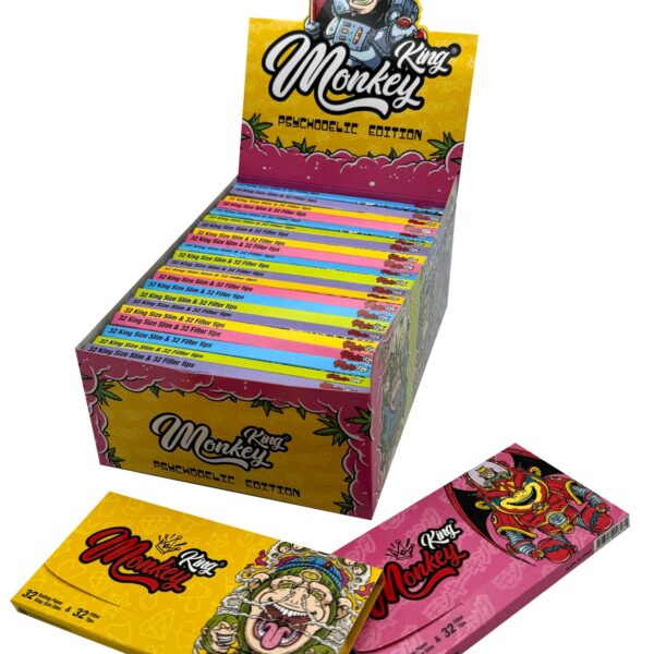 Monkey King Papers & Tips: Psychedelic — 24pcs Full Box