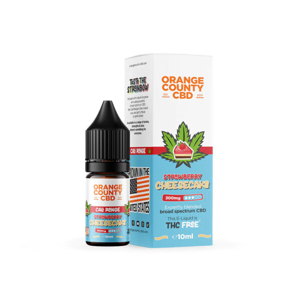 Orange County CBD Cali Range E-liquid 300mg 10ml — Strawberry Cheesecake
