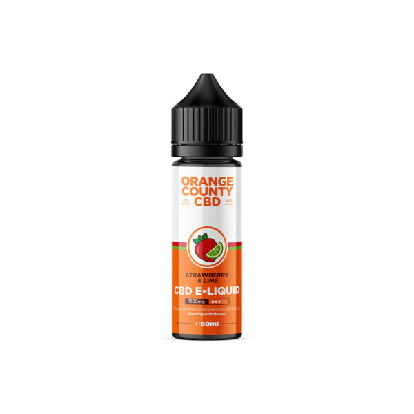 Orange County CBD E-liquid 1500mg 50ml — Strawberry & Lime