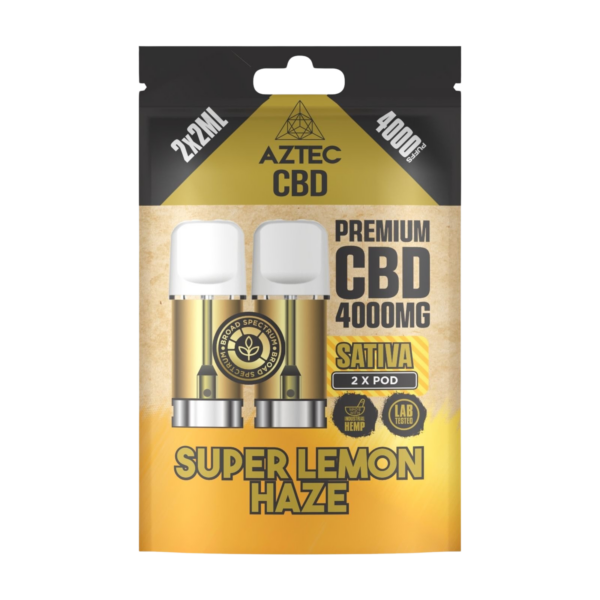 Aztec CBD Premium CBD Pods 4000mg 2x2ml — Super Lemon Haze