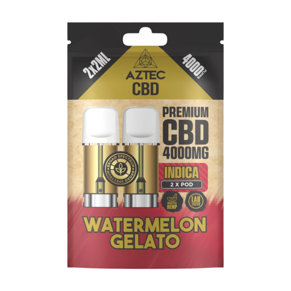 Aztec CBD Premium CBD Pods 4000mg 2x2ml — Watermelon Gelato