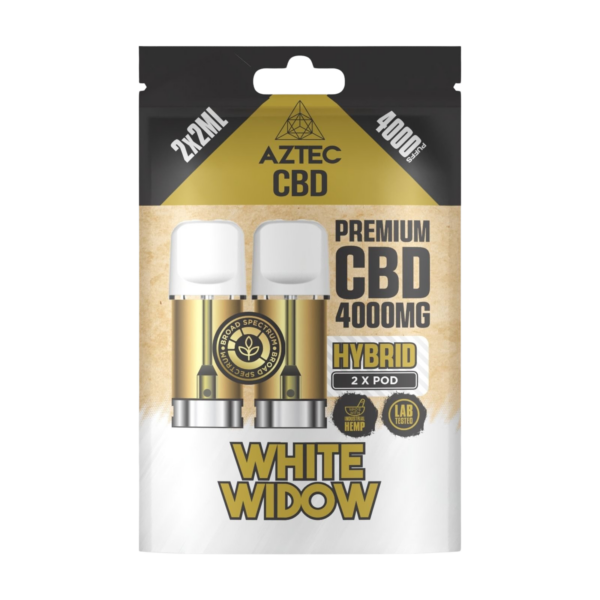 Aztec CBD Premium CBD Pods 4000mg 2x2ml — White Widow