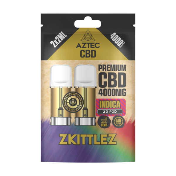 Aztec CBD Premium CBD Pods 4000mg 2x2ml — Zkittlez