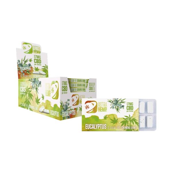 Astra Hemp CBD Chewing Gum Blister Packs: Eucalyptus - 17mg