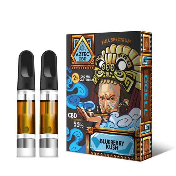 Aztec 55% CBD Cartridges - 2 Pack — Blueberry Kush
