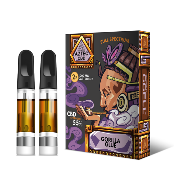Aztec 55% CBD Cartridges - 2 Pack — Gorilla Glue