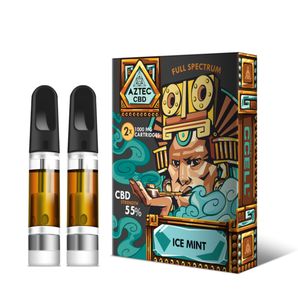 Aztec 55% CBD Cartridges - 2 Pack — Ice Mint