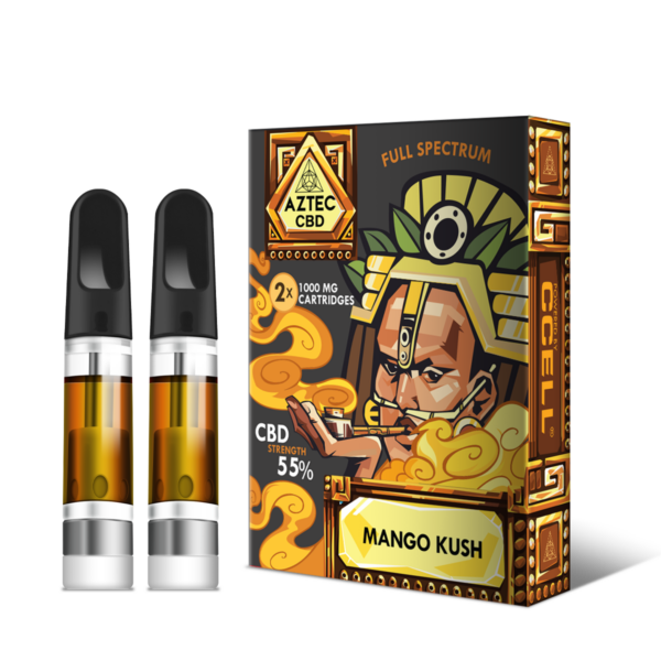 Aztec 55% CBD Cartridges - 2 Pack — Mango Kush