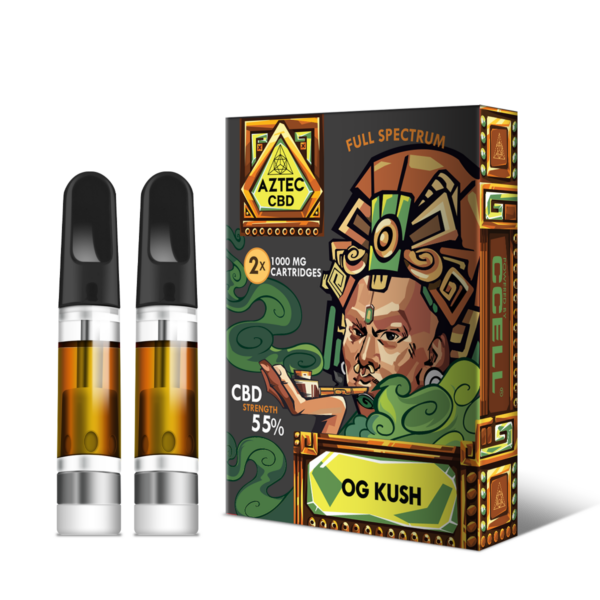 Aztec 55% CBD Cartridges - 2 Pack — OG Kush
