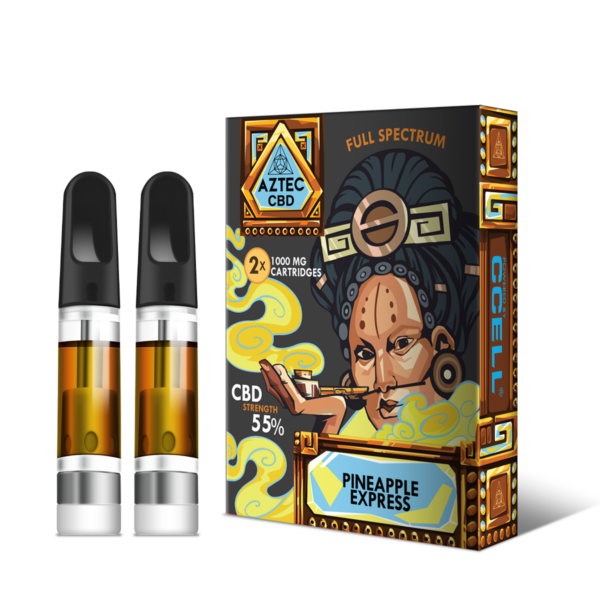 Aztec 55% CBD Cartridges - 2 Pack — Pineapple Express