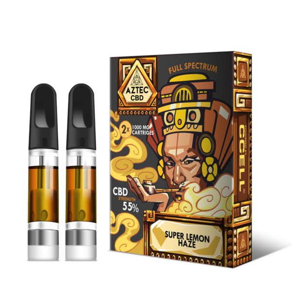 Aztec 55% CBD Cartridges - 2 Pack — Super Lemon Haze