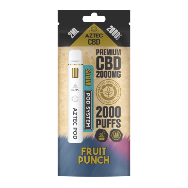 Aztec CBD Premium CBD Pod System 2000mg 2ml — Fruit Punch