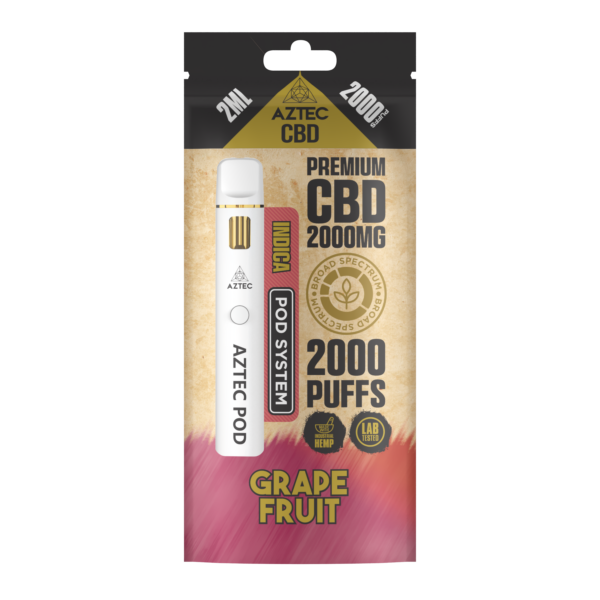 Aztec CBD Premium CBD Pod System 2000mg 2ml — Grape Fruit