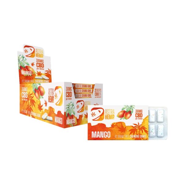 Astra Hemp CBD Chewing Gum Blister Packs: Mango - 36mg
