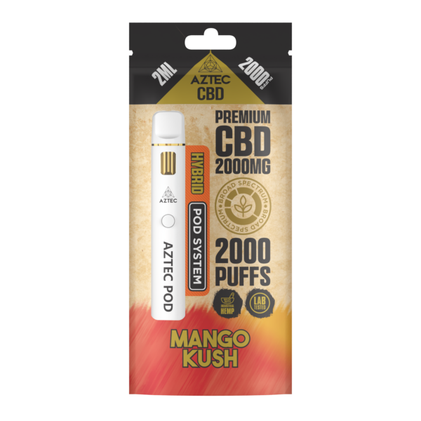 Aztec CBD Premium CBD Pod System 2000mg 2ml — Mango Kush