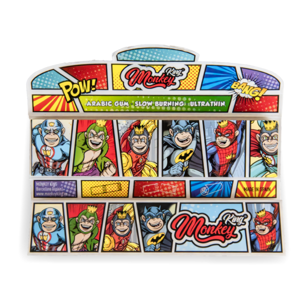 Monkey King Rolling Papers & Tips: Superhero Ed. Glow in the Dark - King Size — Single Pack