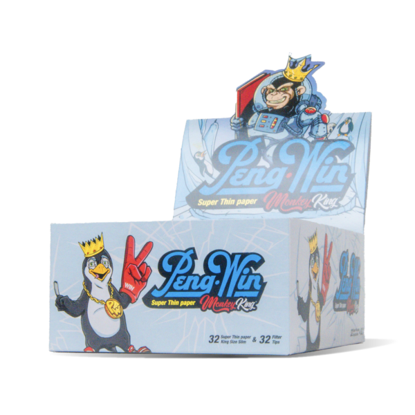 Monkey King Rolling Papers & Tips: Peng-Win Ed. - King Size — 24pcs Full Box