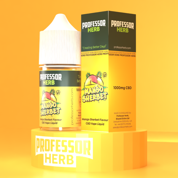 Professor Herb CBD Vape Liquid 1000mg/30ml - V2 — Mango Sherbet