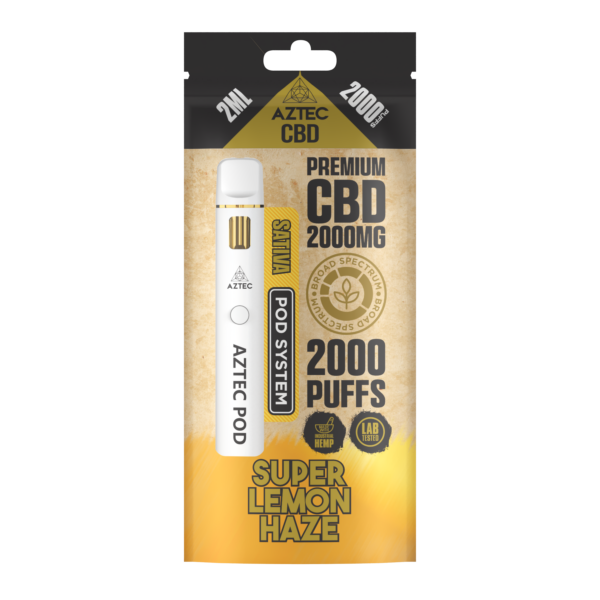 Aztec CBD Premium CBD Pod System 2000mg 2ml — Super Lemon Haze