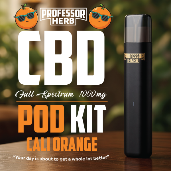 Professor Herb 1000mg CBD Full Spectrum 1ml Pod Kit — Cali Orange