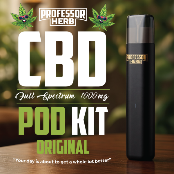 Professor Herb 1000mg CBD Full Spectrum 1ml Pod Kit — Original