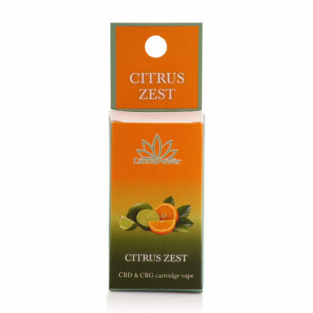 Cannapower CBD And CBG Vape Cartridge Citrus Zest - 5.0g