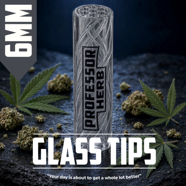 Professor Herb: 6mm Glass Tips — Black