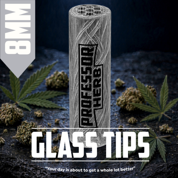 Professor Herb: 8mm Clear Glass Tips — Clear